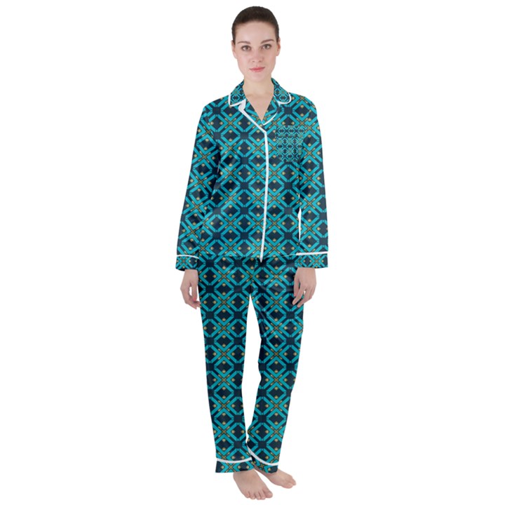 Rincon Satin Long Sleeve Pyjamas Set