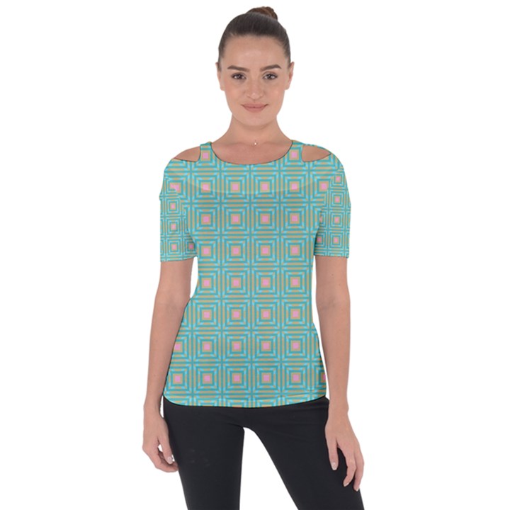 Baricetto Shoulder Cut Out Short Sleeve Top