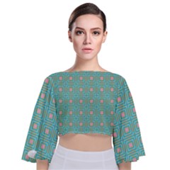 Baricetto Tie Back Butterfly Sleeve Chiffon Top by deformigo