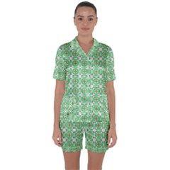 Rondinara Satin Short Sleeve Pyjamas Set by deformigo