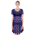 Papiamento Short Sleeve V-neck Flare Dress View1