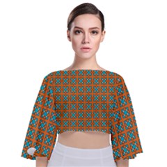 Envira Tie Back Butterfly Sleeve Chiffon Top by deformigo