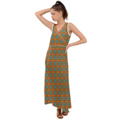 Envira V-neck Chiffon Maxi Dress by deformigo