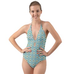 Maradhoo Halter Cut-out One Piece Swimsuit by deformigo