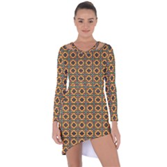 Banyan Asymmetric Cut-out Shift Dress