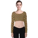 Banyan Velvet Long Sleeve Crop Top View1