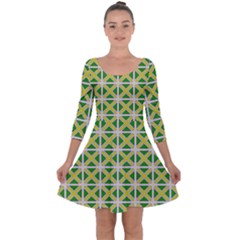 Thrillium Quarter Sleeve Skater Dress by deformigo