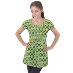 Thrillium Puff Sleeve Tunic Top by deformigo