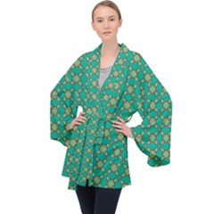 Callanish Long Sleeve Velvet Kimono  by deformigo