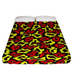 Rby-c-2-9 Fitted Sheet (queen Size) by ArtworkByPatrick