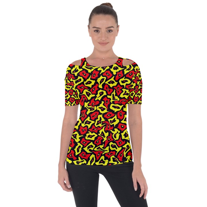 RBY-C-2-9 Shoulder Cut Out Short Sleeve Top