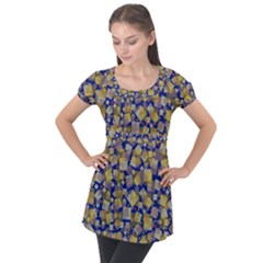 Zappwaits Puff Sleeve Tunic Top