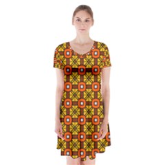 Petra Short Sleeve V-neck Flare Dress by deformigo