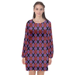 Dionysia Long Sleeve Chiffon Shift Dress  by deformigo