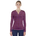 Wisteria V-Neck Long Sleeve Top View1