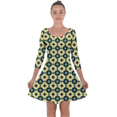 Thysiani Quarter Sleeve Skater Dress by deformigo