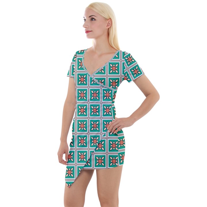 Waitomo Short Sleeve Asymmetric Mini Dress