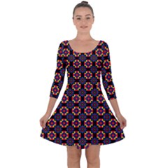 Whitika Quarter Sleeve Skater Dress