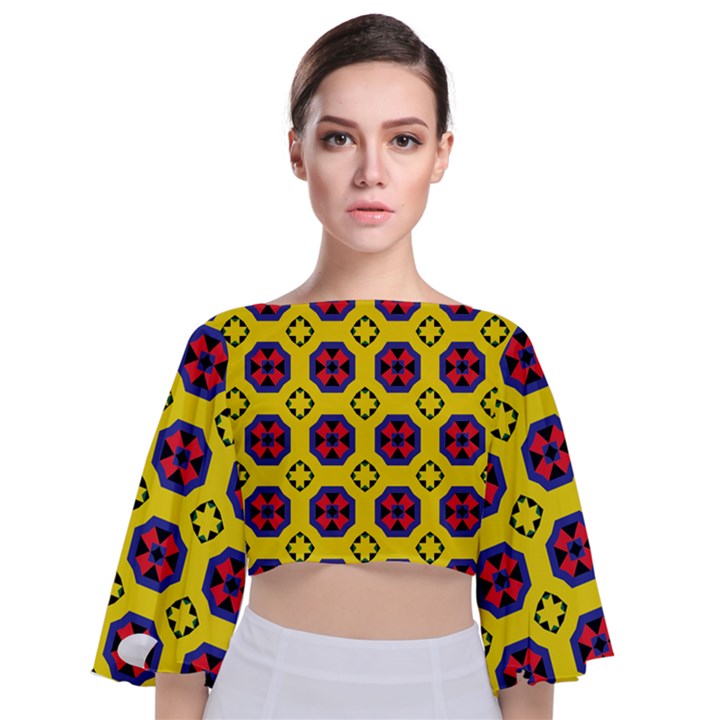 Memphis Tie Back Butterfly Sleeve Chiffon Top