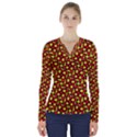 RBY-C-3-4 V-Neck Long Sleeve Top View1