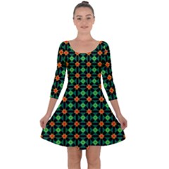 Imogene Quarter Sleeve Skater Dress by deformigo