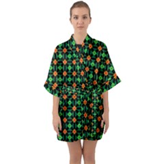 Imogene Half Sleeve Satin Kimono  by deformigo