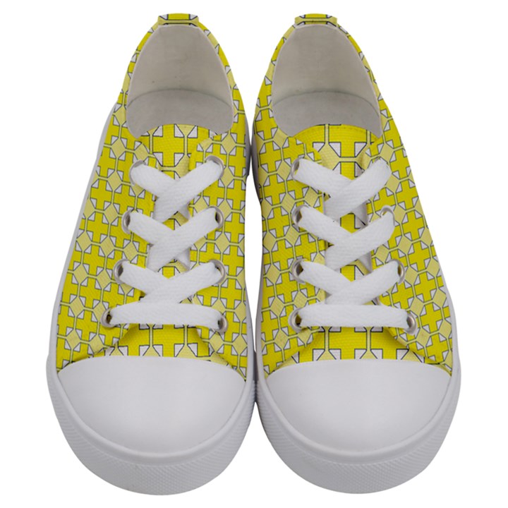 Goldenrod Kids  Low Top Canvas Sneakers