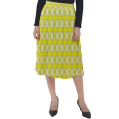 Goldenrod Classic Velour Midi Skirt  by deformigo