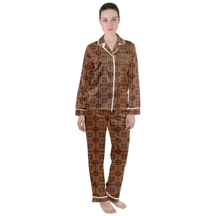 Midica Satin Long Sleeve Pyjamas Set