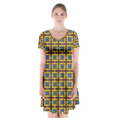 Montezuma Short Sleeve V-neck Flare Dress by deformigo