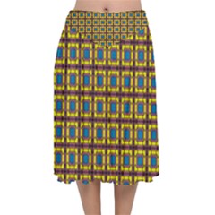 Montezuma Velvet Flared Midi Skirt by deformigo