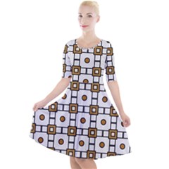 Peola Quarter Sleeve A-line Dress by deformigo