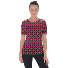 Wolfville Shoulder Cut Out Short Sleeve Top