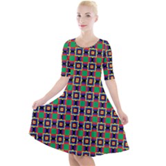 Navasota Quarter Sleeve A-line Dress by deformigo