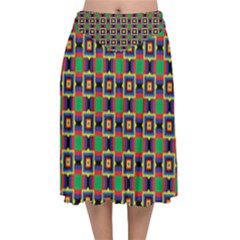 Navasota Velvet Flared Midi Skirt