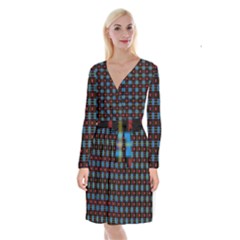 Yakima Long Sleeve Velvet Front Wrap Dress