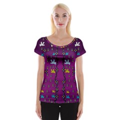 Birds In Freedom And Peace Cap Sleeve Top by pepitasart