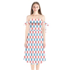 Graceland Shoulder Tie Bardot Midi Dress