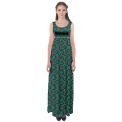 Pinks And Greens Design Empire Waist Maxi Dress