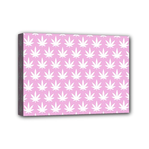 Kawaii Cannabis  Mini Canvas 7  X 5  (stretched)