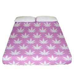 Kawaii Cannabis  Fitted Sheet (queen Size)