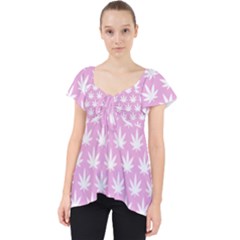 Kawaii Cannabis  Lace Front Dolly Top