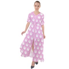 Kawaii Cannabis  Waist Tie Boho Maxi Dress