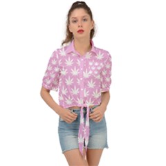 Kawaii Cannabis  Tie Front Shirt 