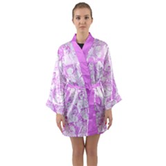 Pink Hentai  Long Sleeve Satin Kimono by thethiiird