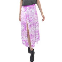 Pink Hentai  Velour Split Maxi Skirt by thethiiird