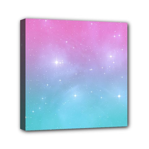 Pastel Goth Galaxy  Mini Canvas 6  X 6  (stretched) by thethiiird