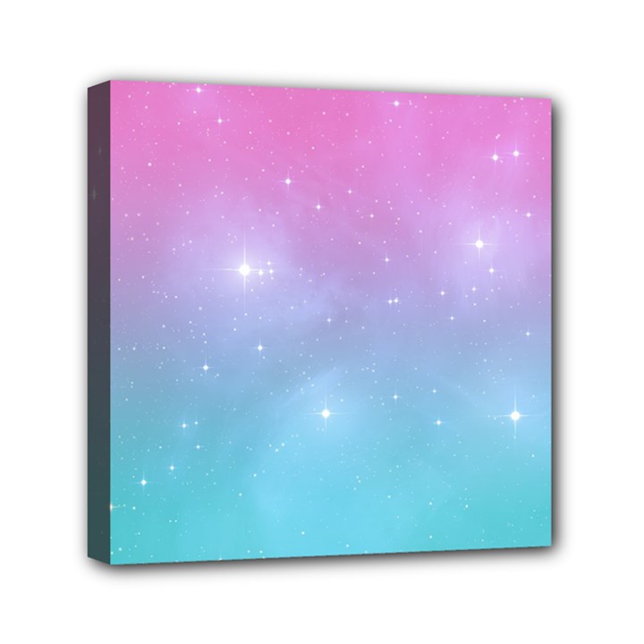 Pastel Goth Galaxy  Mini Canvas 6  x 6  (Stretched)