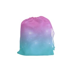 Pastel Goth Galaxy  Drawstring Pouch (medium) by thethiiird