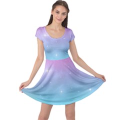 Pastel Goth Galaxy  Cap Sleeve Dress by thethiiird